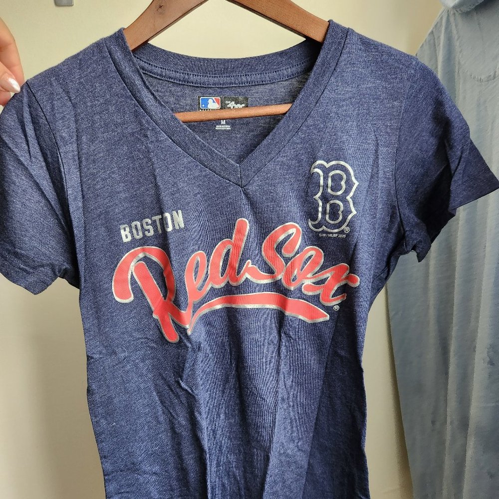 Womens Vneck Red Sox MLB Tshirt
